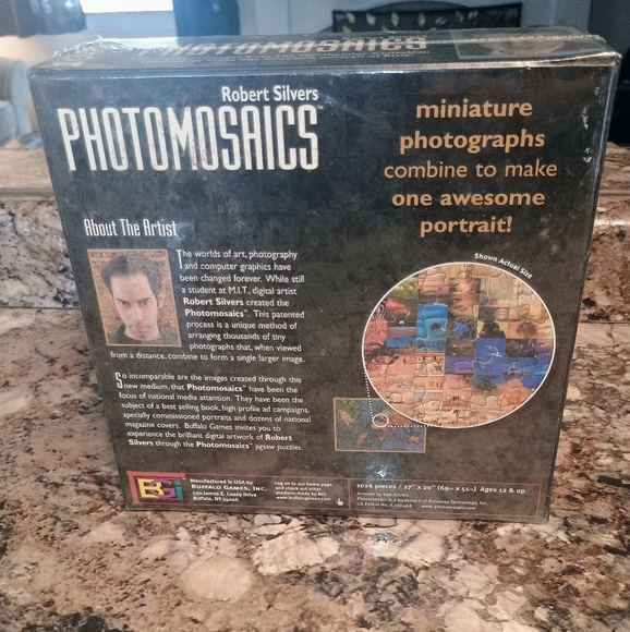 Photomosaics 1000 Piece Elvis Puzzle By Robert Silvers. New Inbox - Picture 3 of 5